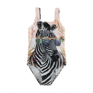 NEW MOLO girl's nika swimsuit in zebra fun